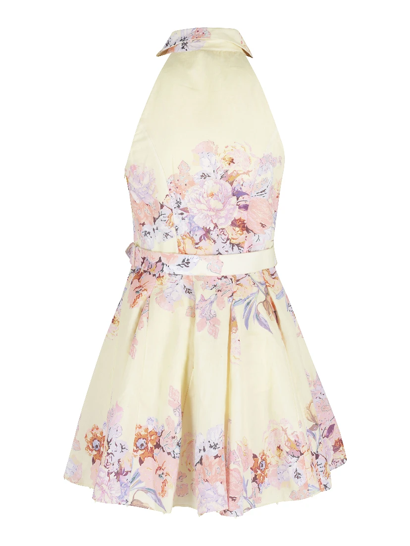 SHORT DRESS WITH BUCKLE BELT