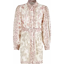 SHORT DRESS WITH BUCKLE BELT