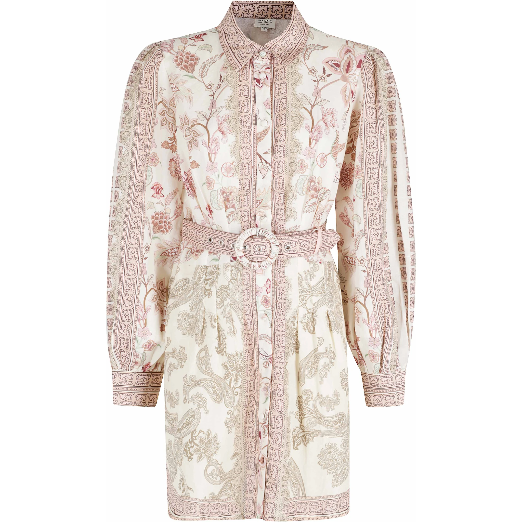 SHORT DRESS WITH BUCKLE BELT