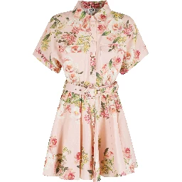 SHORT DRESS WITH BUCKLE BELT