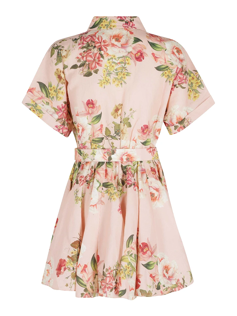 SHORT DRESS WITH BUCKLE BELT