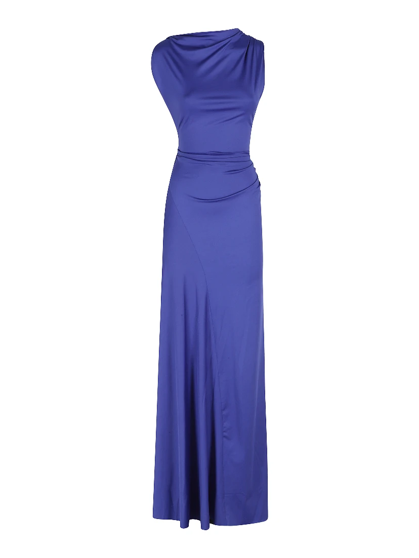 SLEEVELESS DRAPED GOWN
