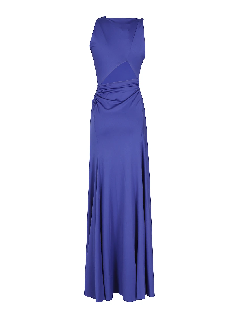 SLEEVELESS DRAPED GOWN