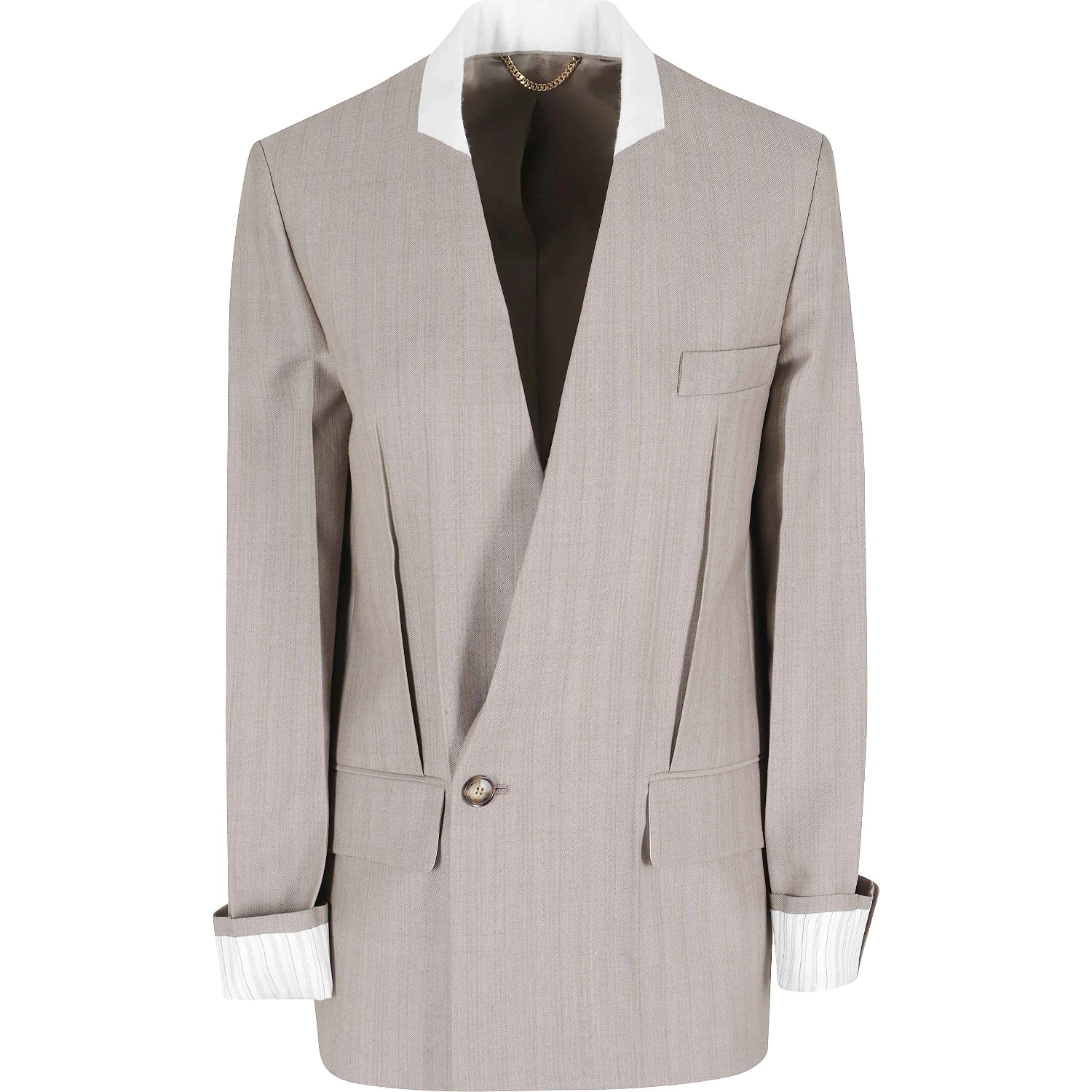 COLLARLESS JACKET