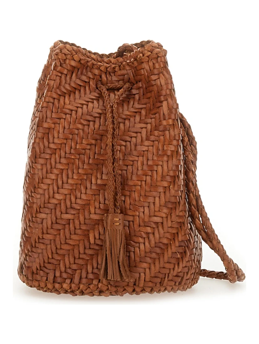 BORSA "POMPOM DOUBLE JUMP TAN"
