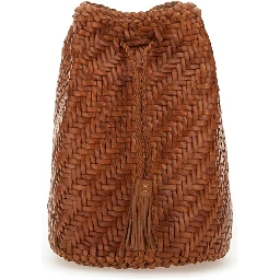 BORSA "POMPOM DOUBLE JUMP TAN"