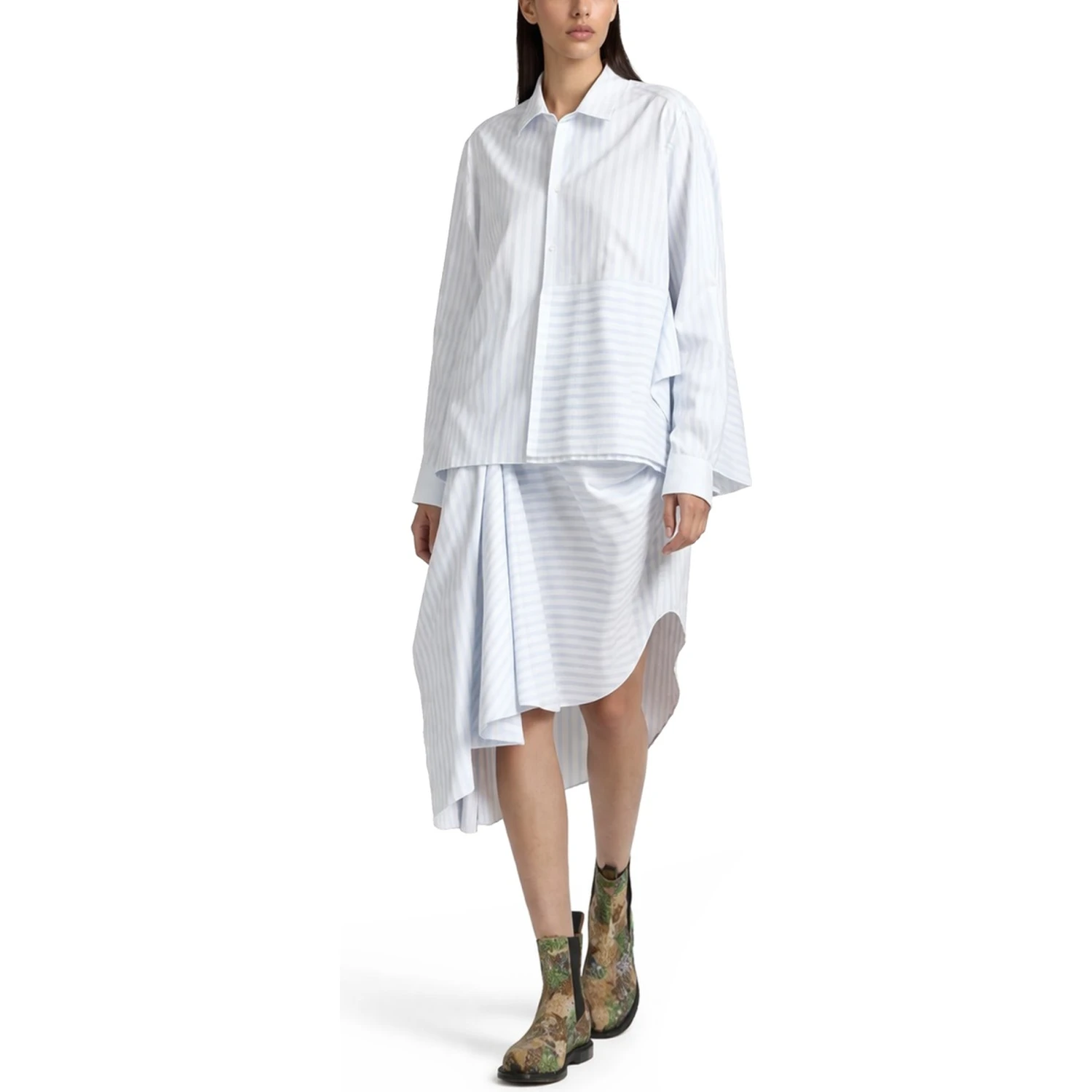 CAMICIA ASIMMETRICA CON DRAPPEGGI