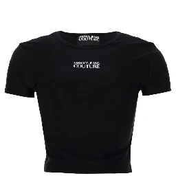 T-SHIRT CROP CON LOGO