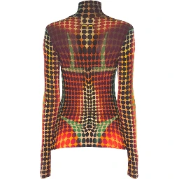 HIGH NECK TOP WITH PRINT