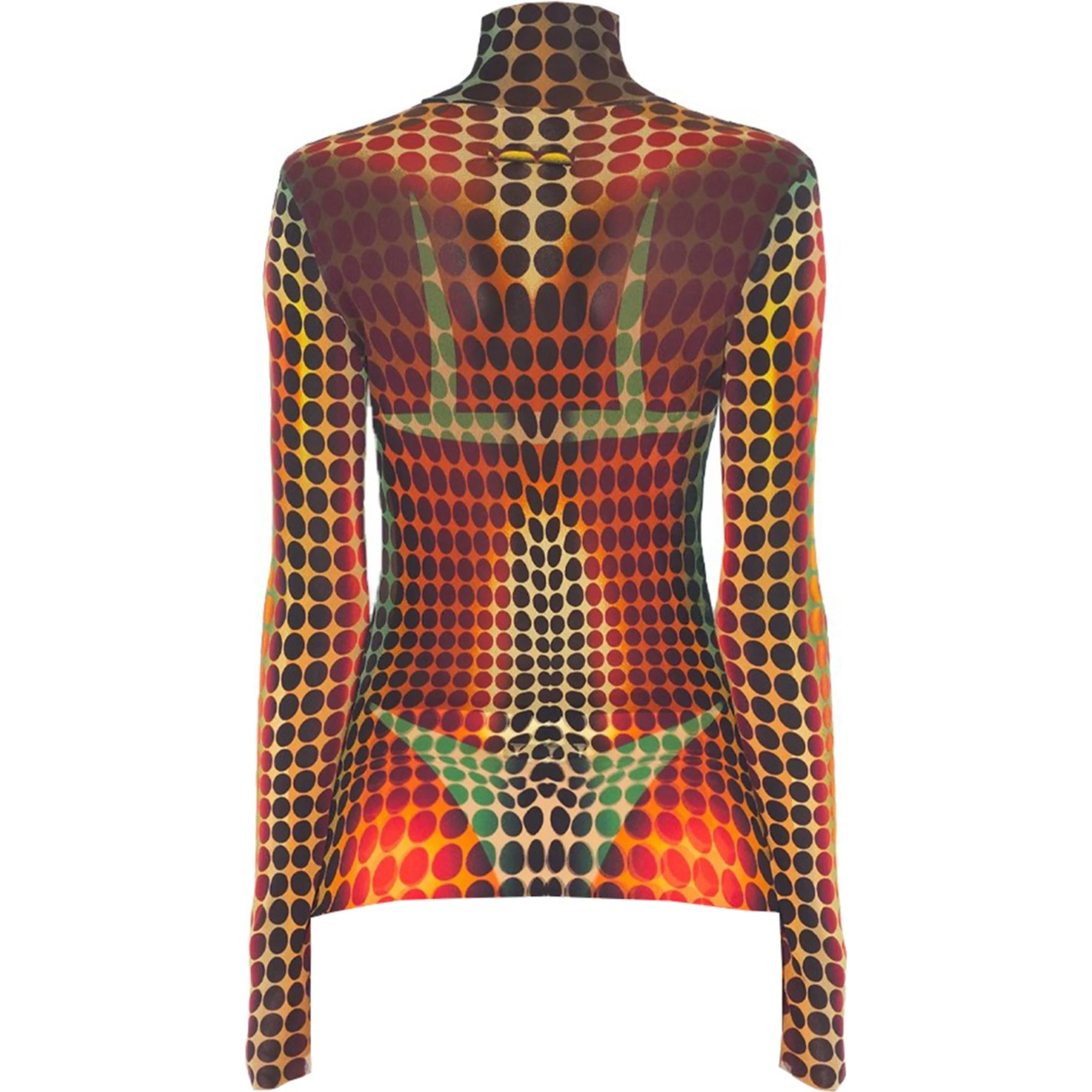 HIGH NECK TOP WITH PRINT