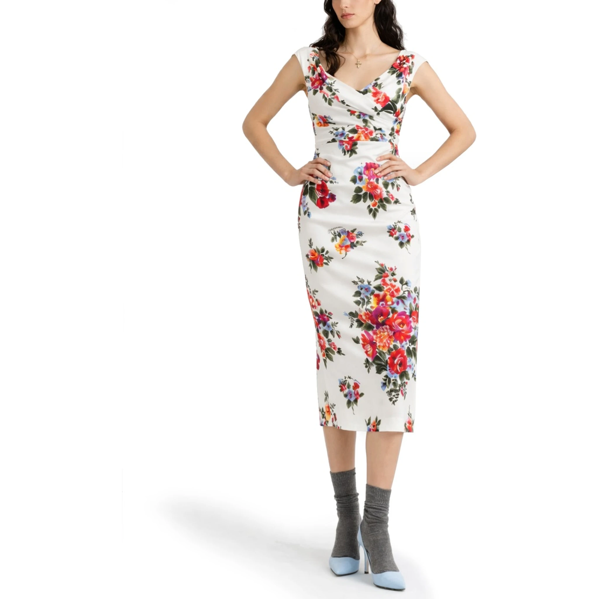 ABITO IN RASO CON STAMPA