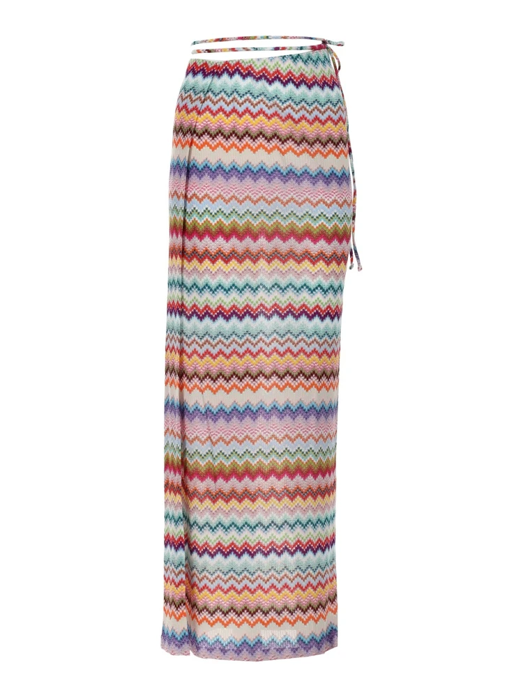 GONNA LUNGA PAREO CON MOTIVO ZIG ZAG