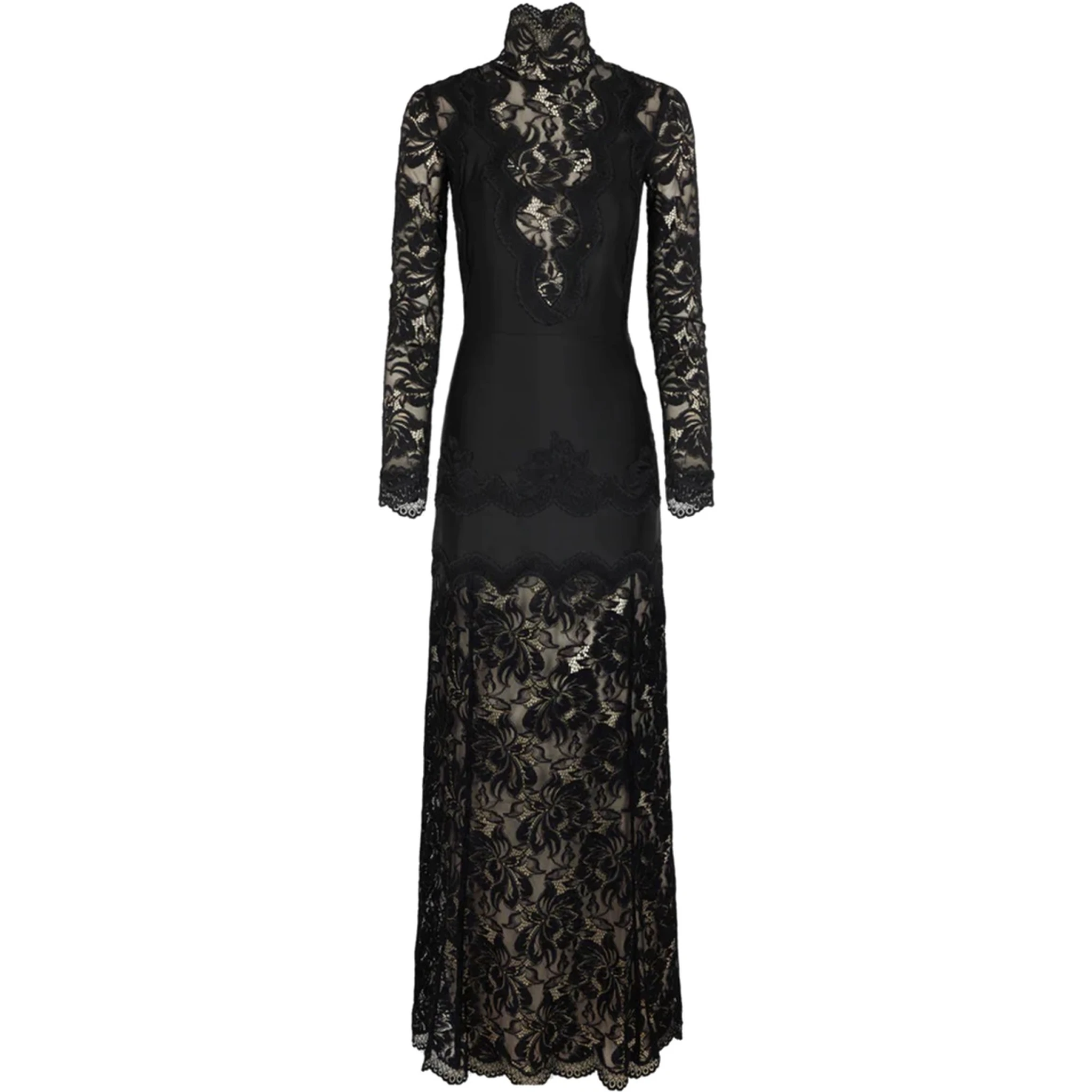 ABITO LUNGO IN PIZZO E JERSEY