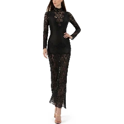 ABITO LUNGO IN PIZZO E JERSEY