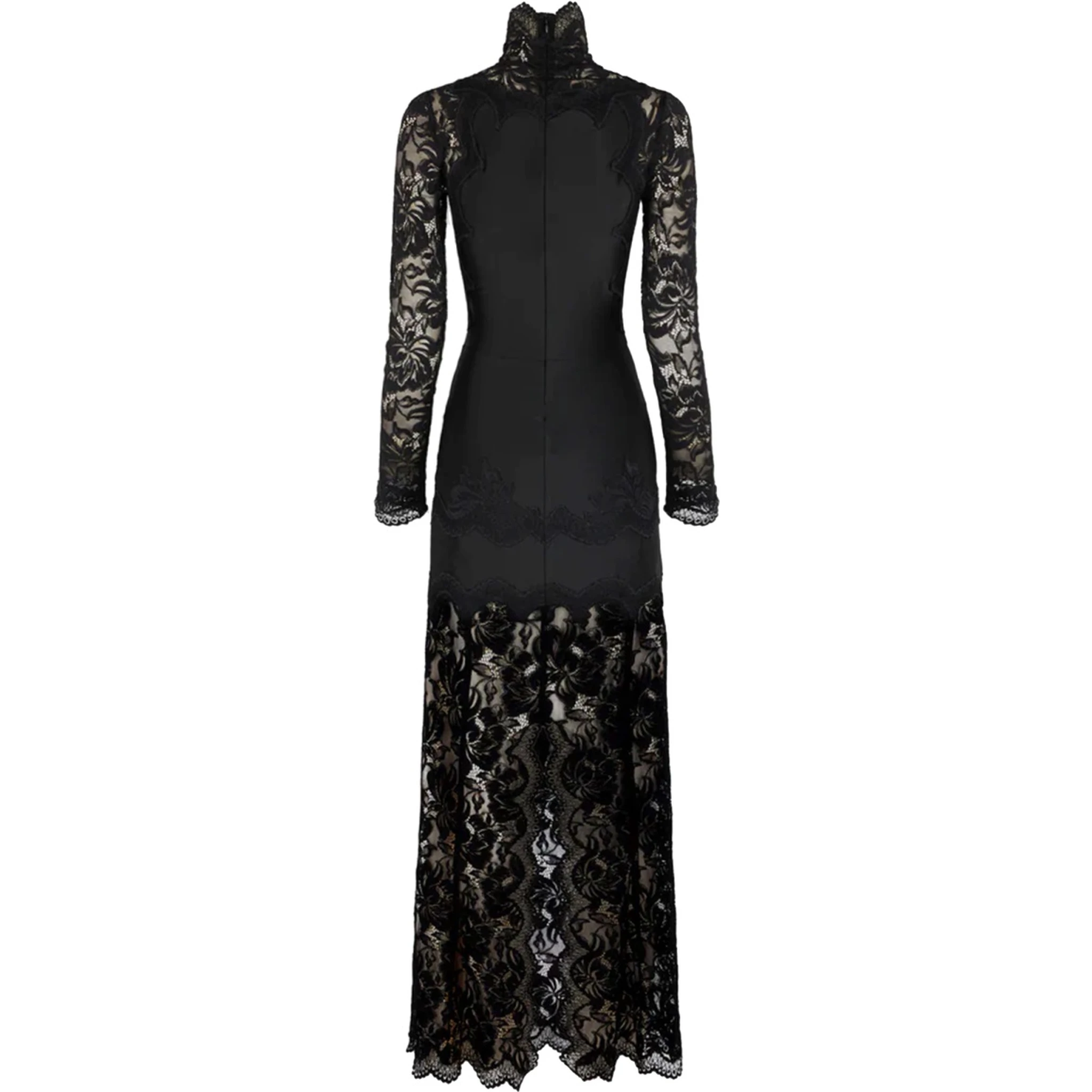 ABITO LUNGO IN PIZZO E JERSEY