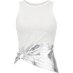 RIBBED TOP WITH PIERCING APPLIQUE