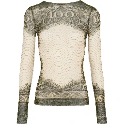 TOP WITH "CARTOUCHE" PRINT