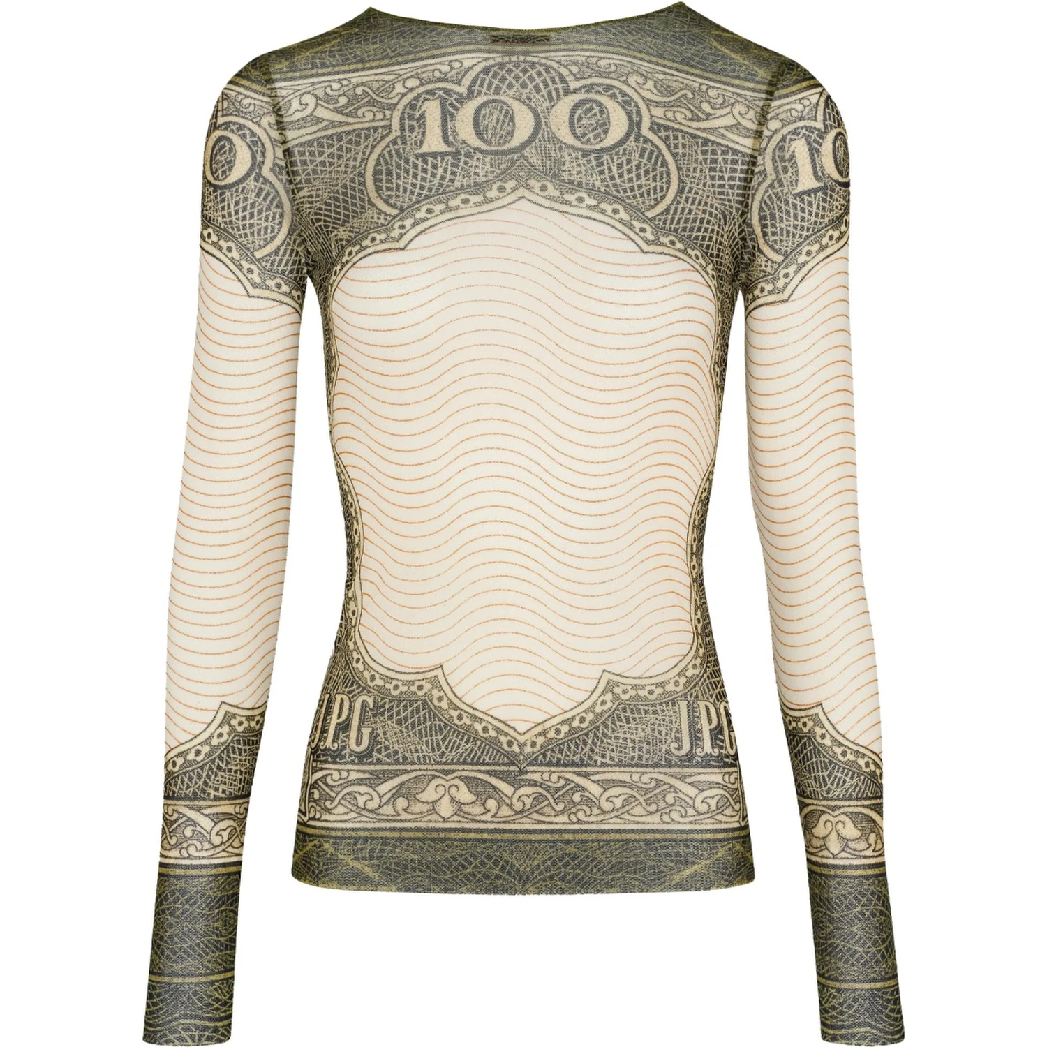 TOP WITH "CARTOUCHE" PRINT