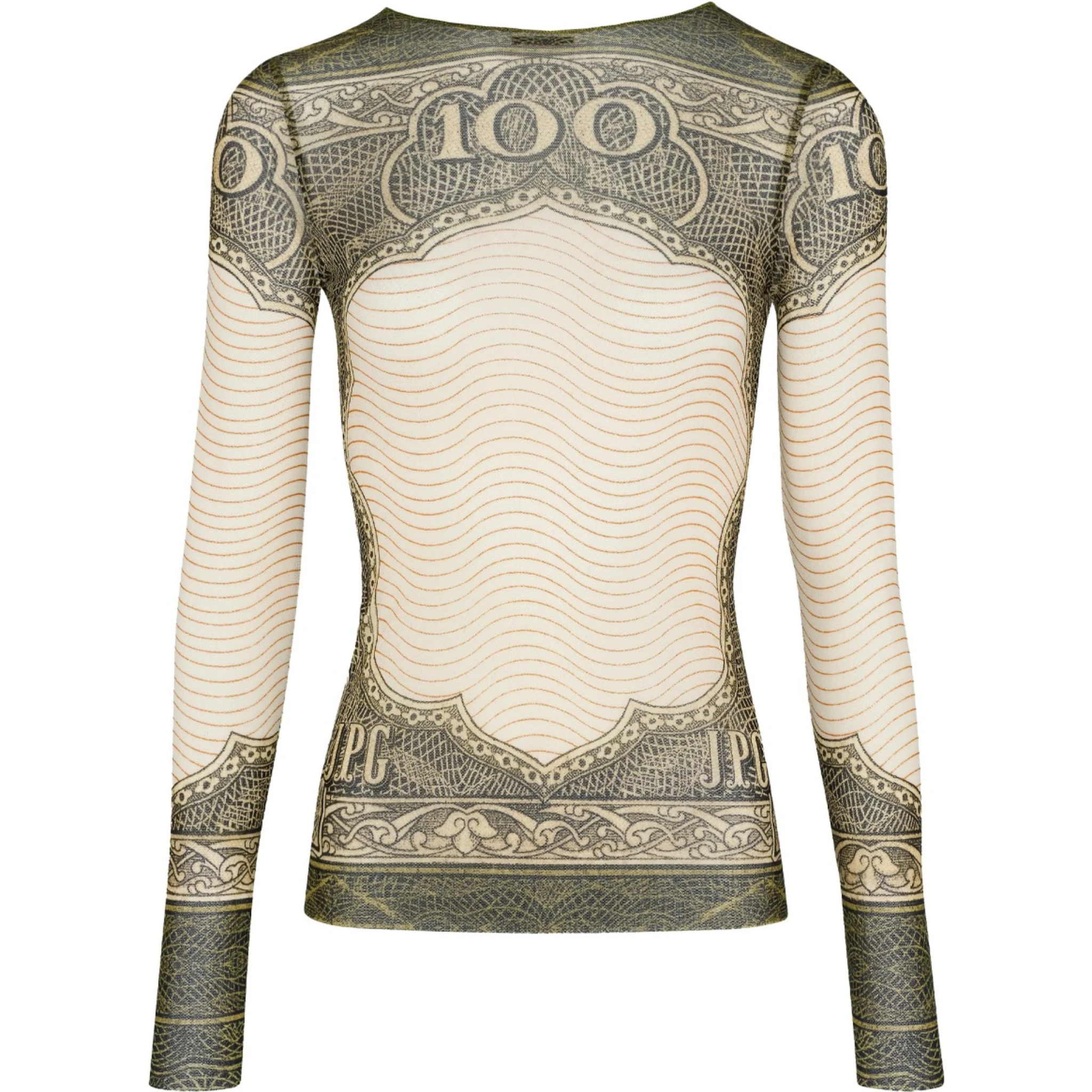 TOP WITH "CARTOUCHE" PRINT