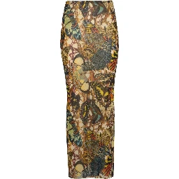 LONG SKIRT WITH "BOW TIE" PRINT