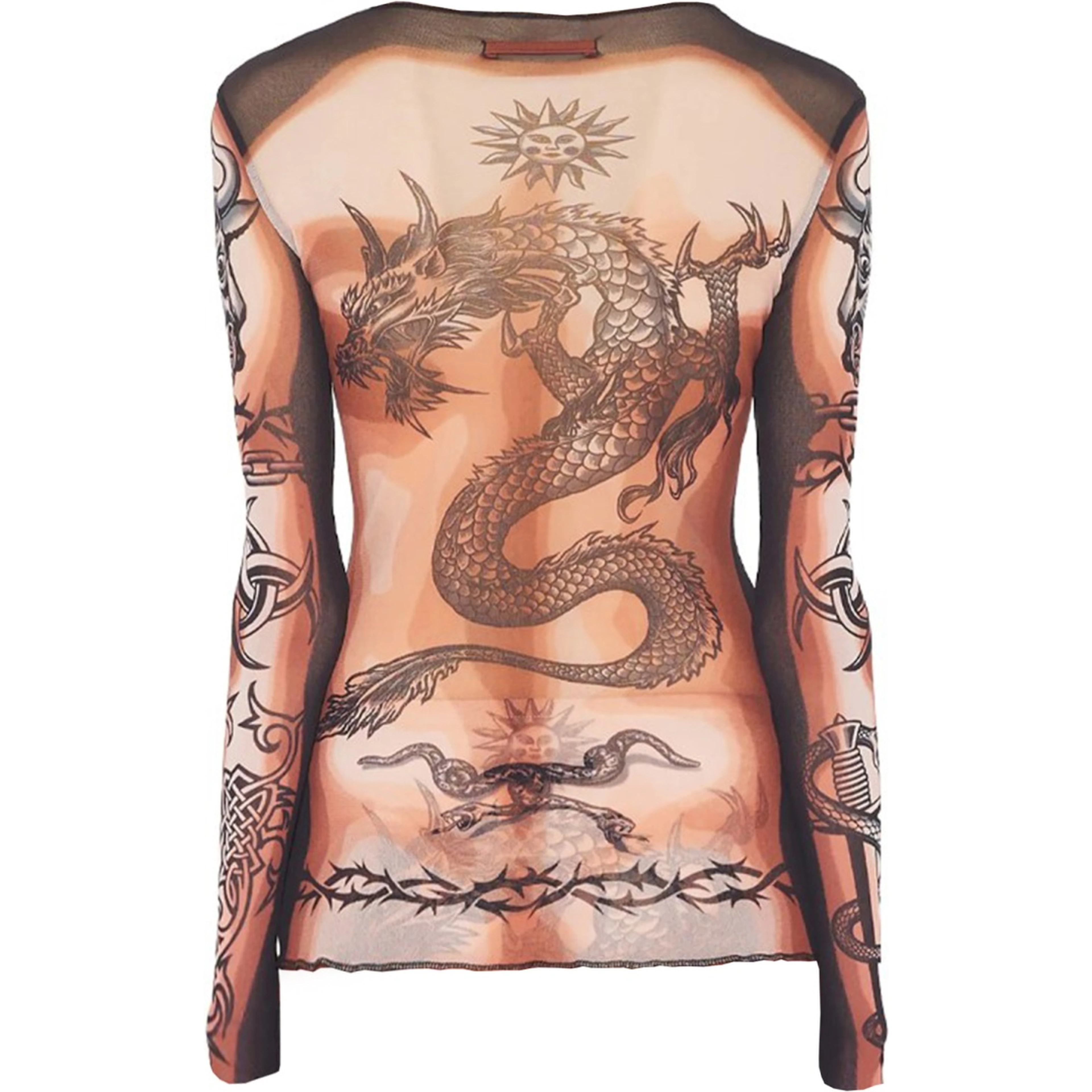 "SAFE SEX TATOO" PRINT TOP