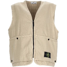 GILET OVERSIZE CON PATCH LOGO