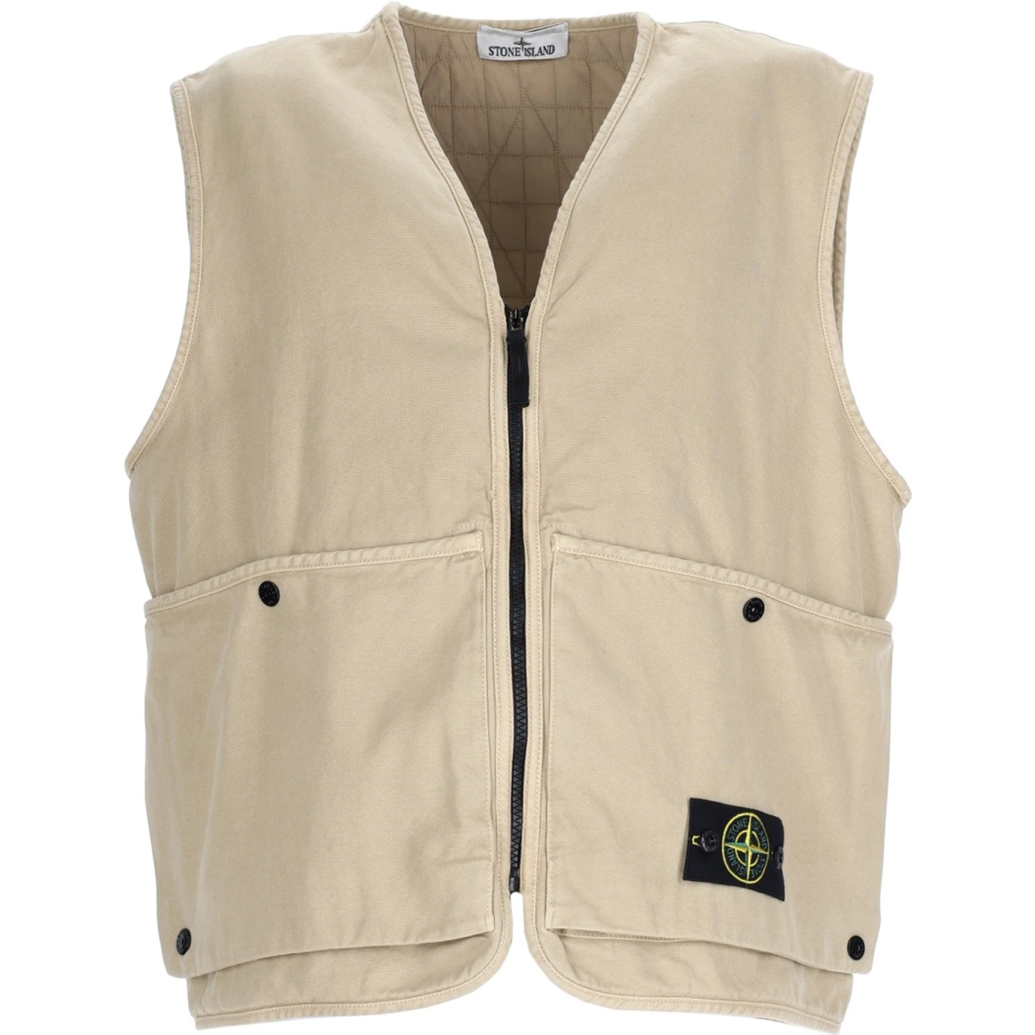 GILET OVERSIZE CON PATCH LOGO