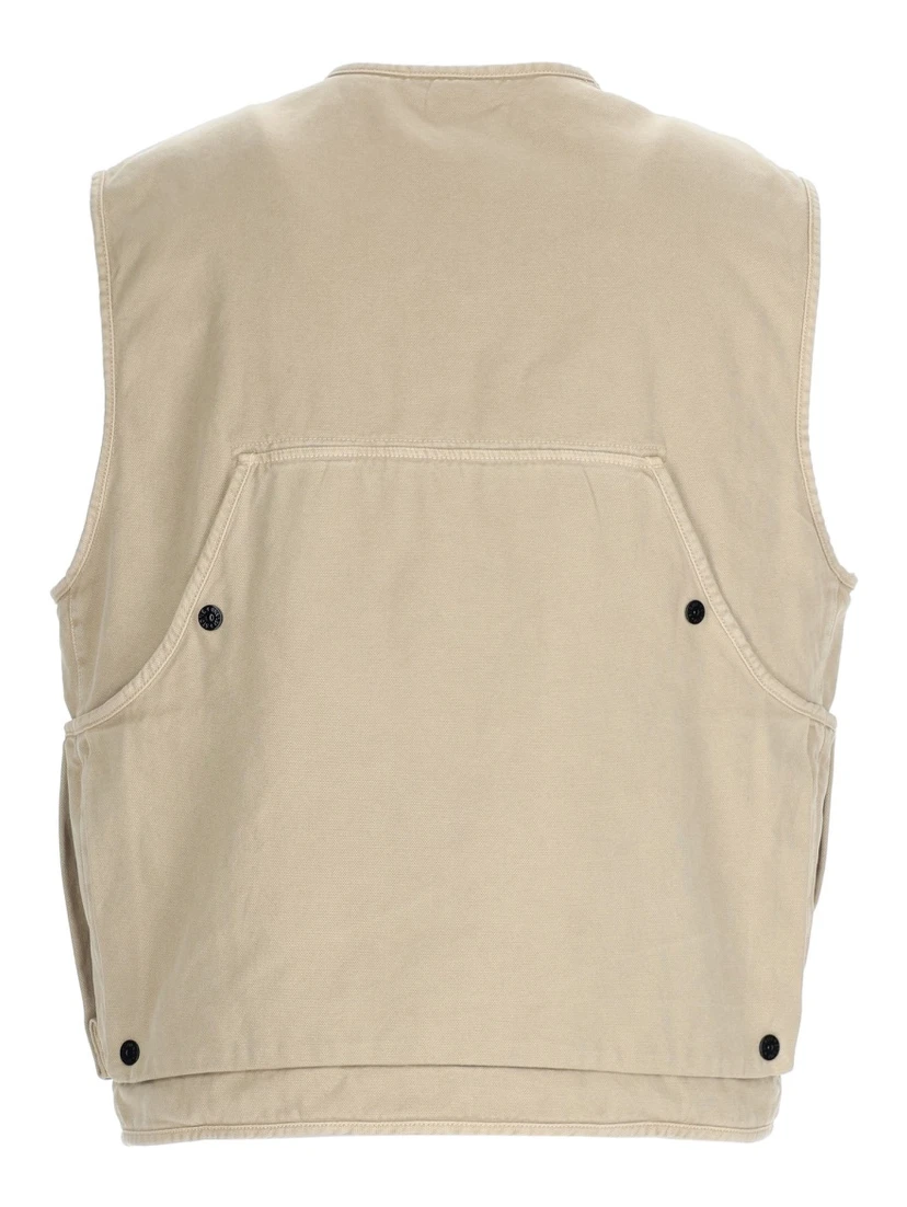 GILET OVERSIZE CON PATCH LOGO