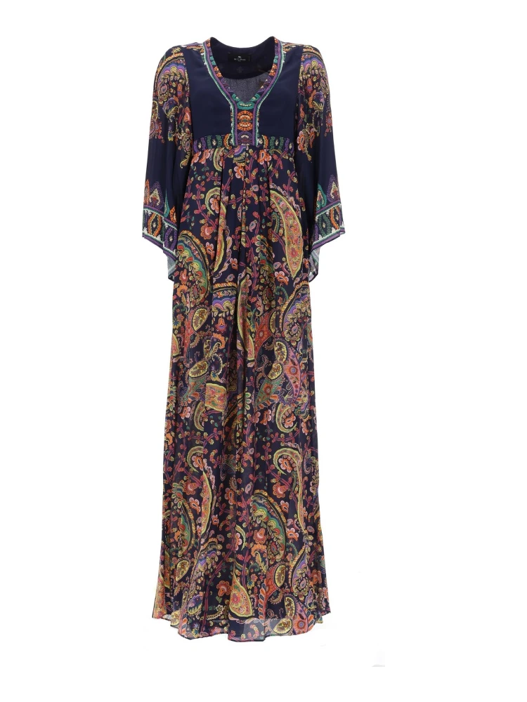 ABITO LUNGO CON STAMPA "PAISLEY"