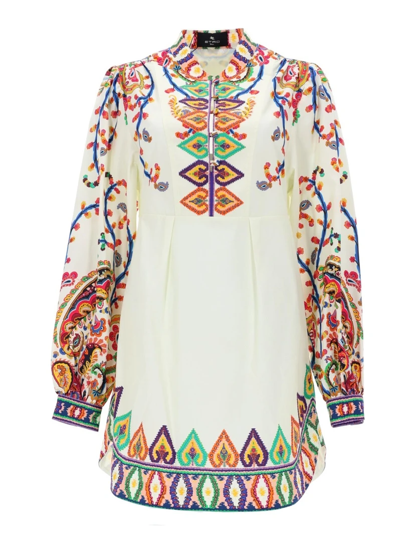 MINI ABITO CON STAMPA "PAISLEY"