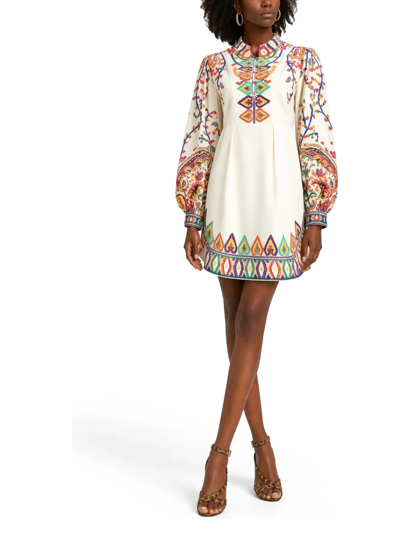 MINI ABITO CON STAMPA "PAISLEY"