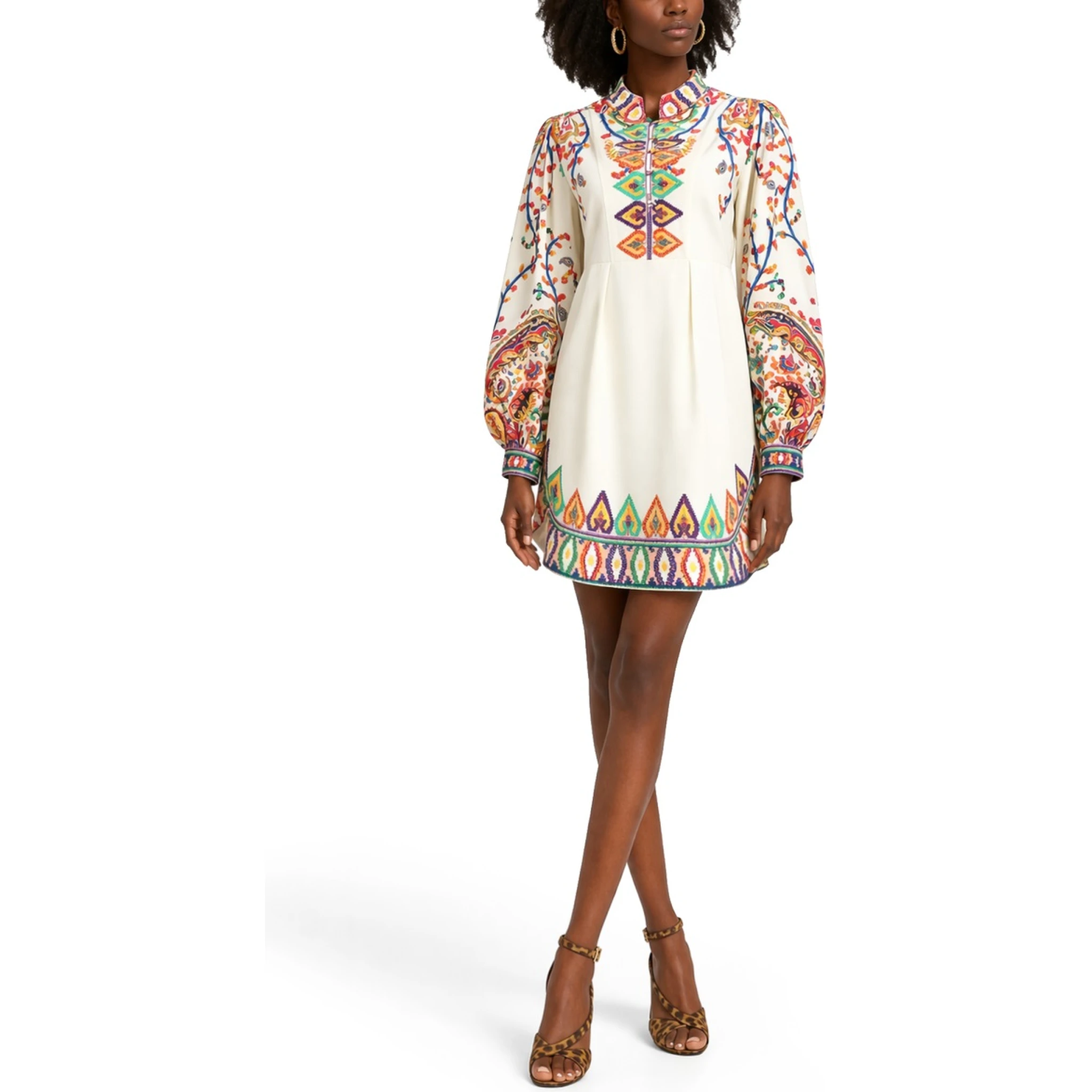 MINI ABITO CON STAMPA "PAISLEY"