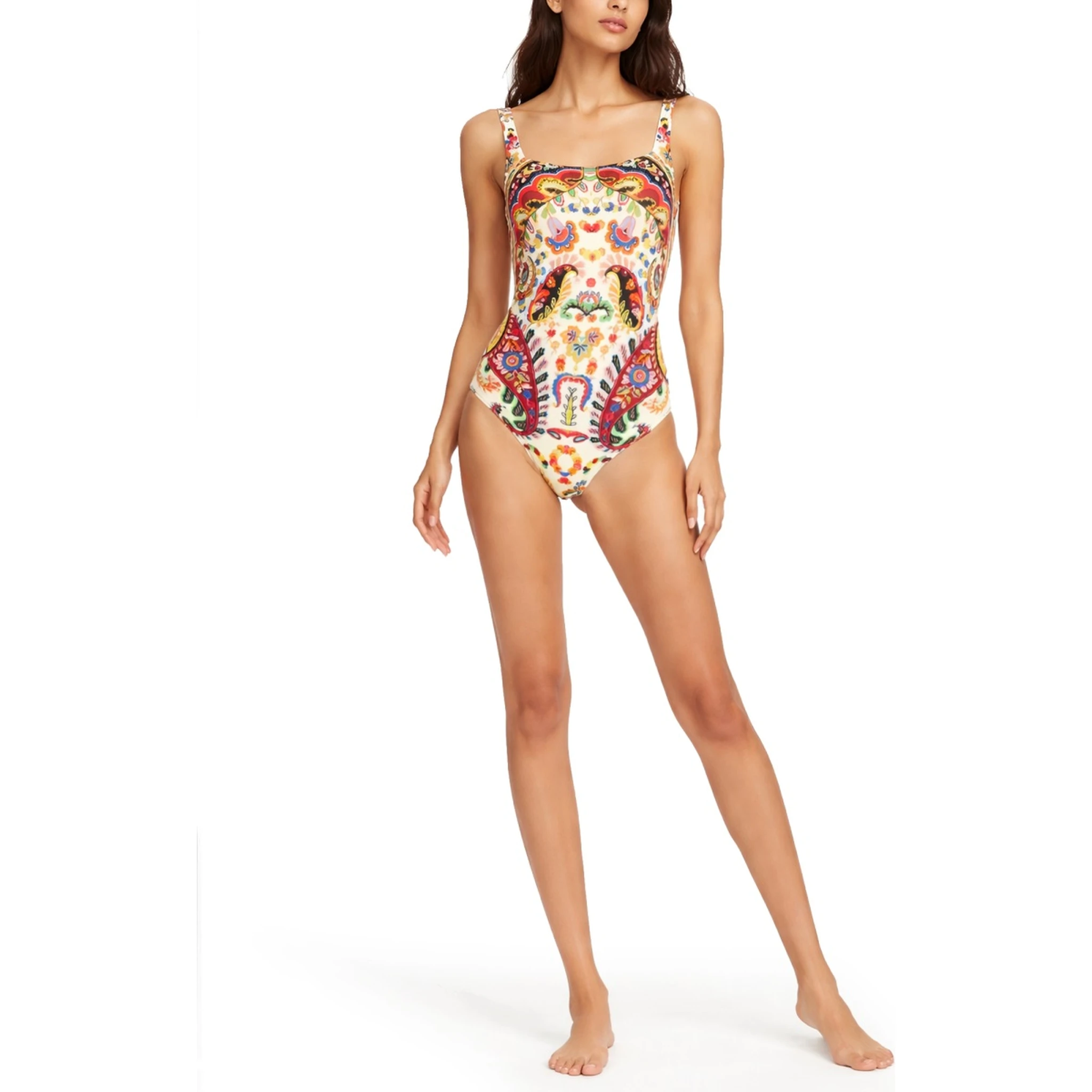 COSTUME INTERO CON MOTIVO PAISLEY FLOREALE