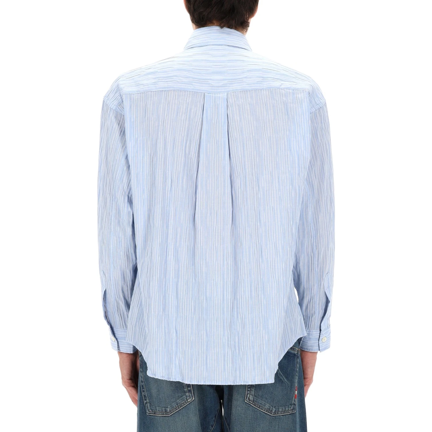 CAMICIA IN COTONE "CRINCKLE"