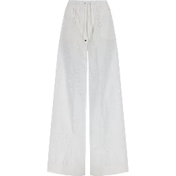 PANTALONE TRAFORATO CON RICAMO SANGALLO