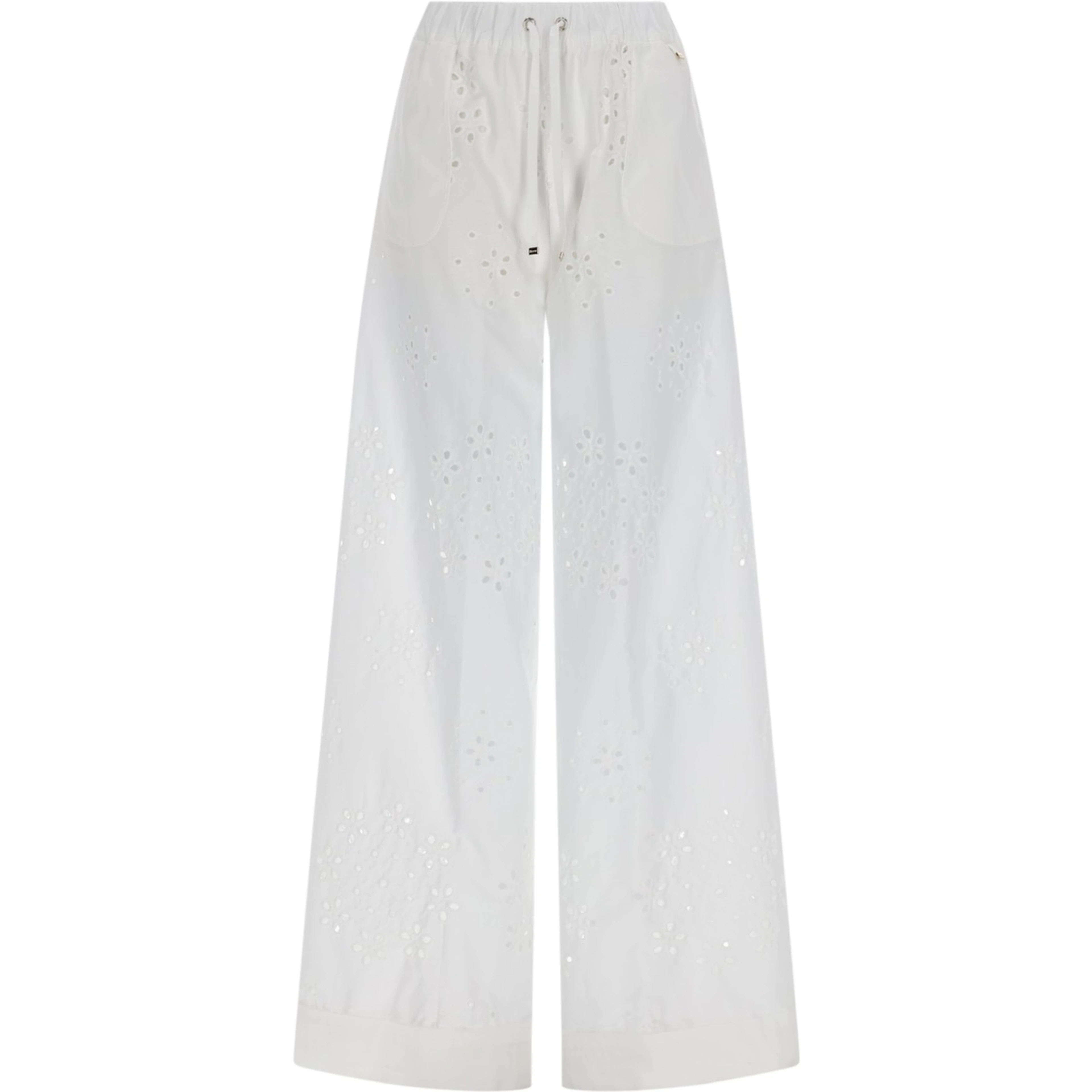 PANTALONE TRAFORATO CON RICAMO SANGALLO
