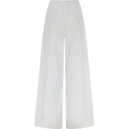 PANTALONE TRAFORATO CON RICAMO SANGALLO