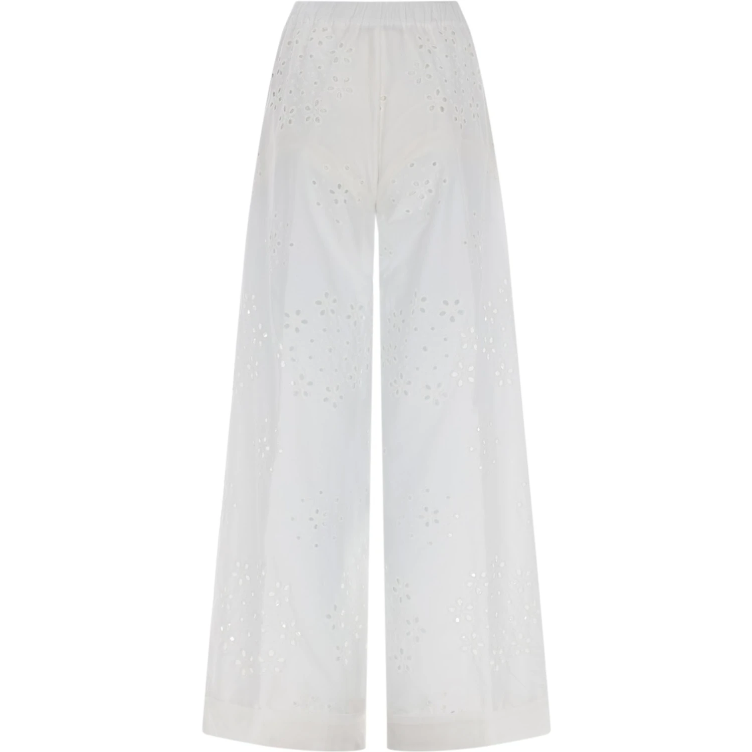 PANTALONE TRAFORATO CON RICAMO SANGALLO