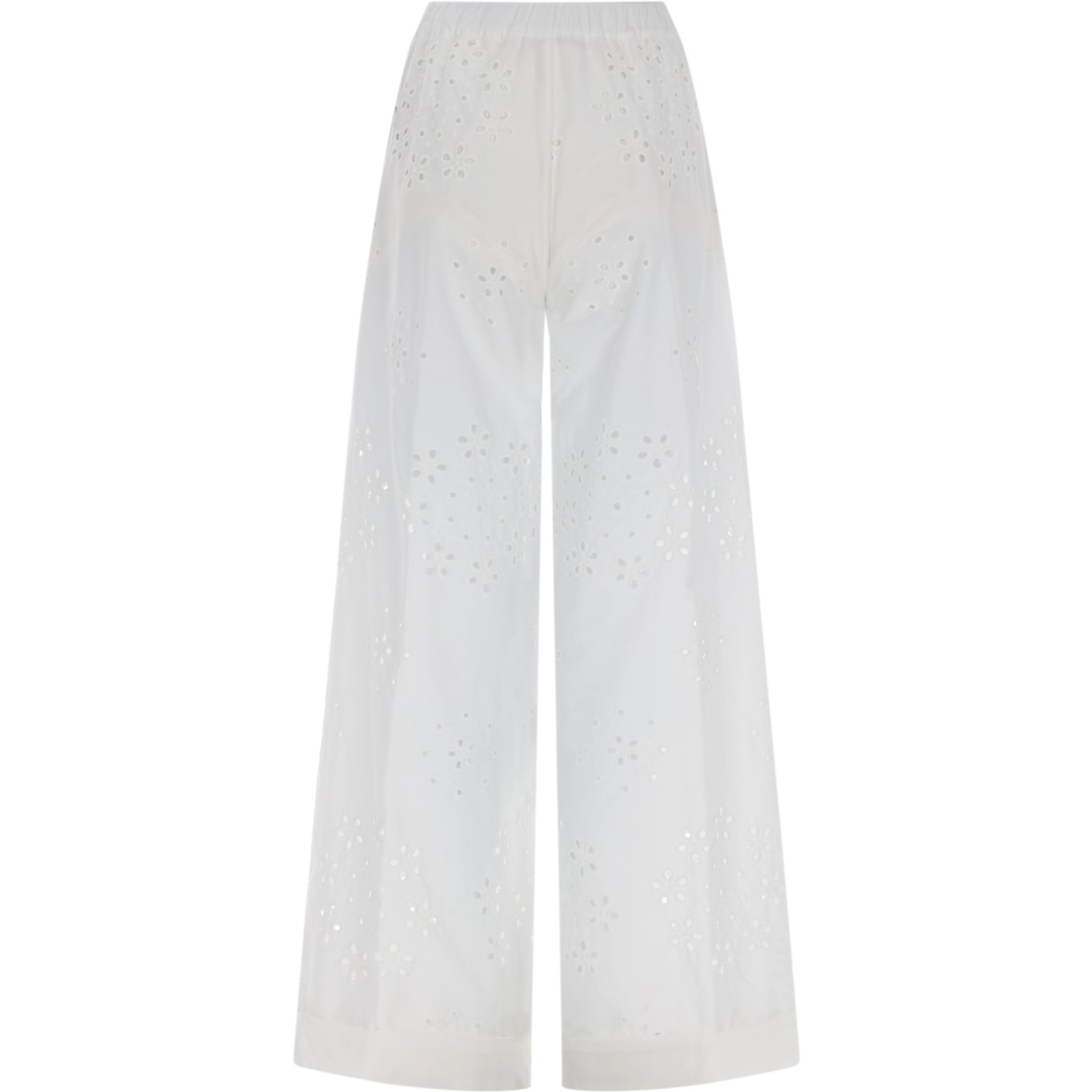 PANTALONE TRAFORATO CON RICAMO SANGALLO