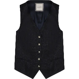 GILET IN LINO CON BOTTONI