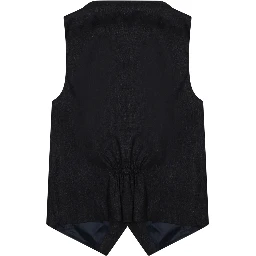 GILET IN LINO CON BOTTONI