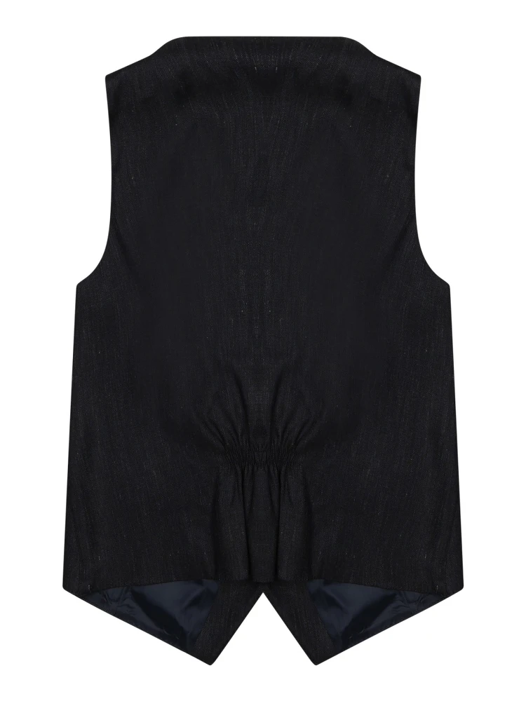 GILET IN LINO CON BOTTONI alternative