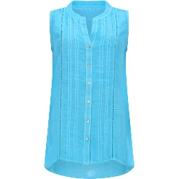 TOP SMANICATO A CAMICIA