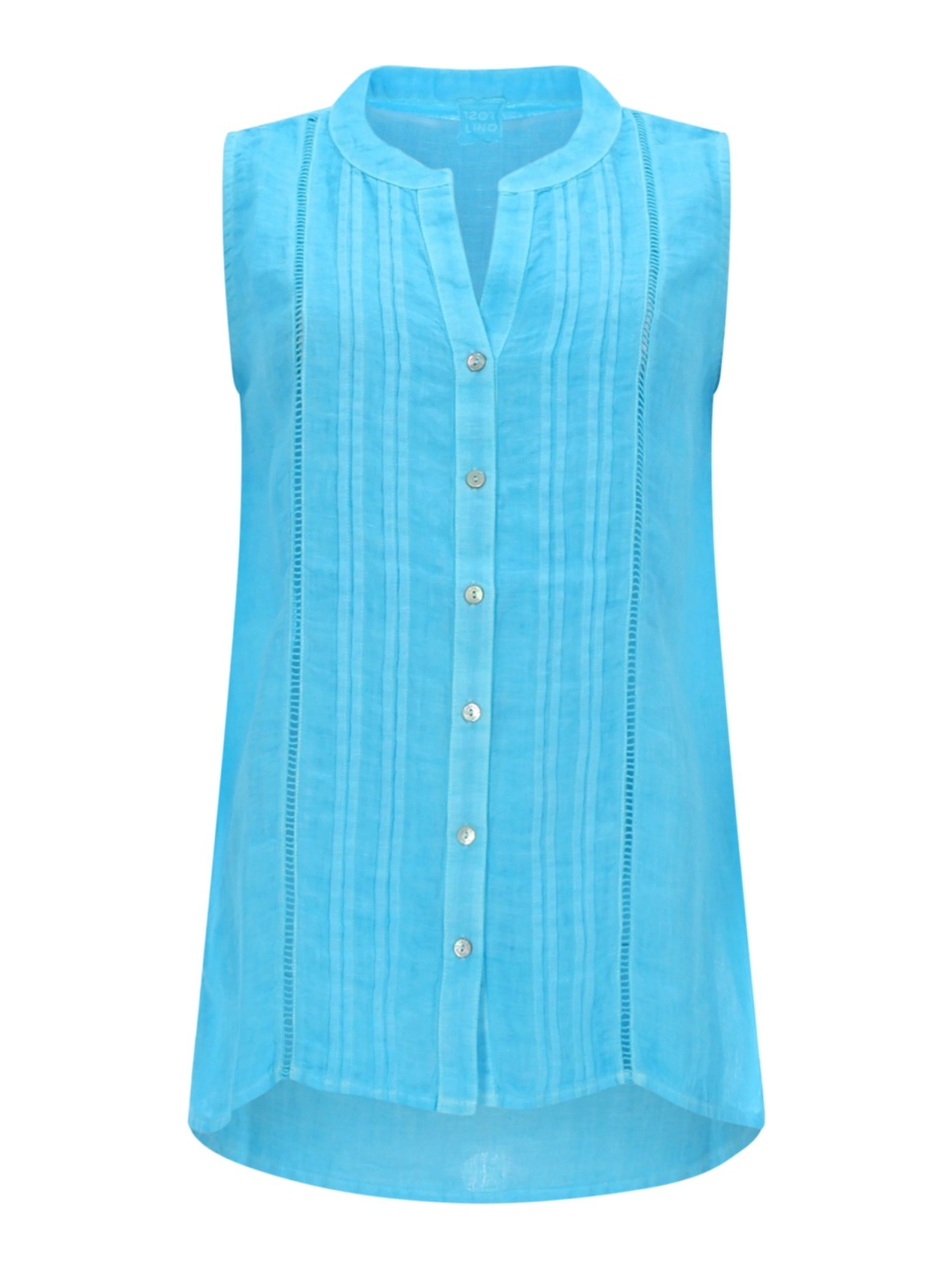 TOP SMANICATO A CAMICIA