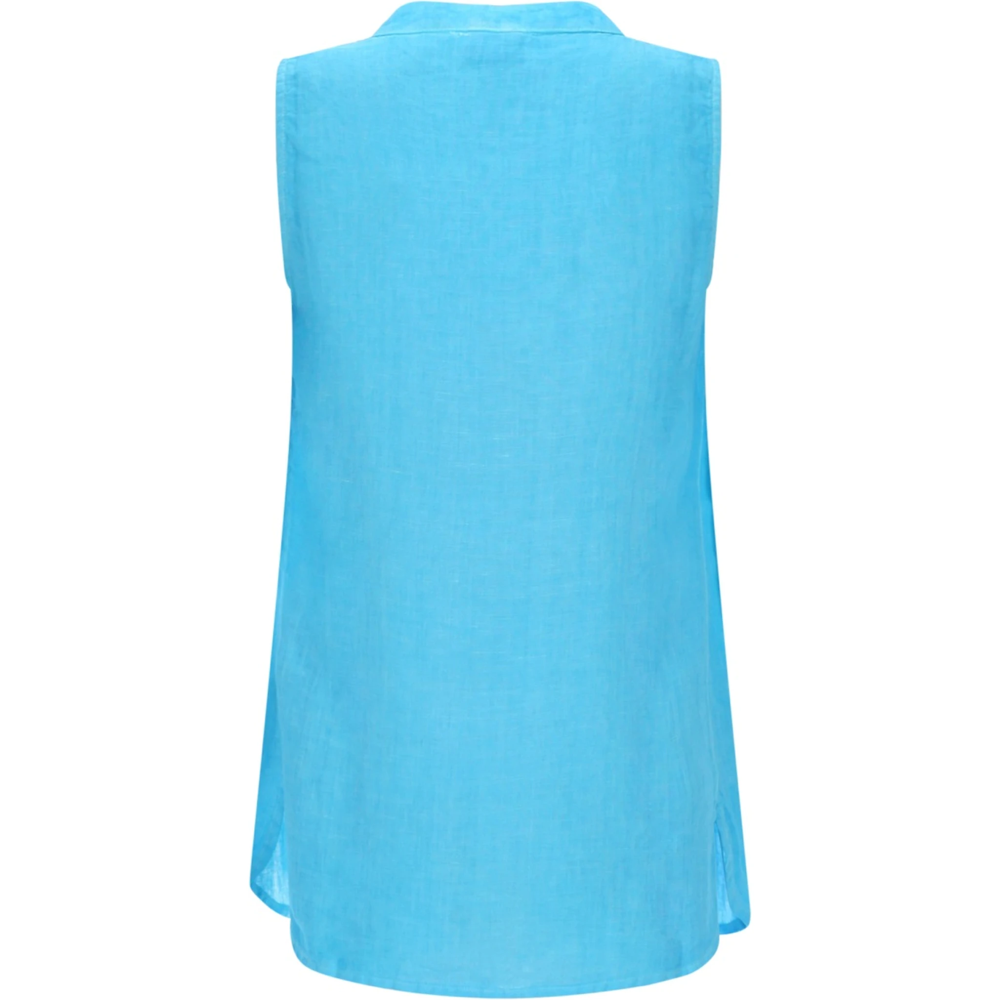 TOP SMANICATO A CAMICIA