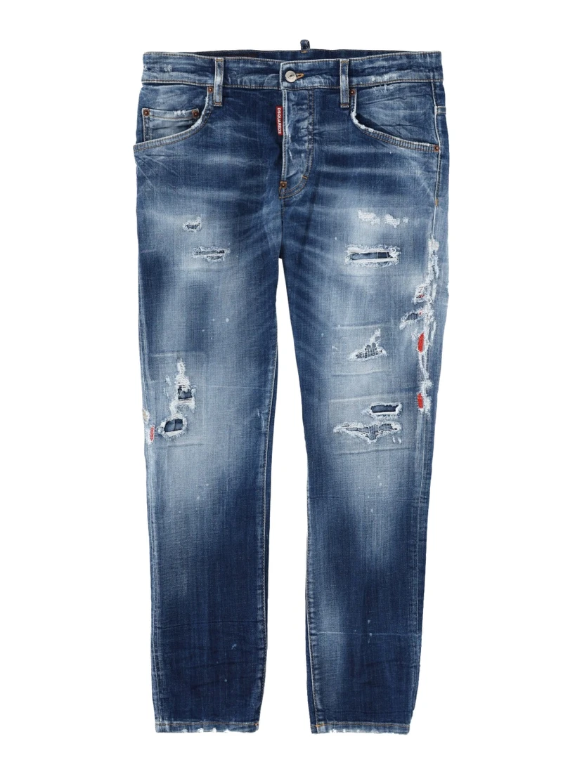 JEANS "SKATER" EFFETTO "DESTROY"