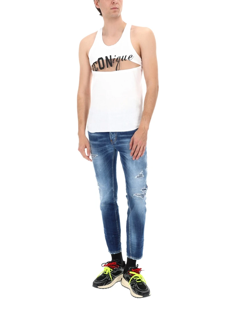 JEANS "SKATER" EFFETTO "DESTROY"