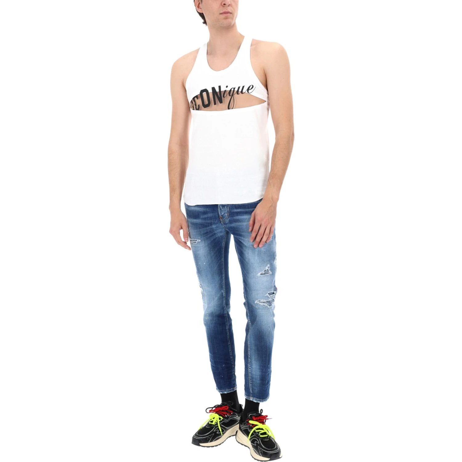 JEANS "SKATER" EFFETTO "DESTROY"