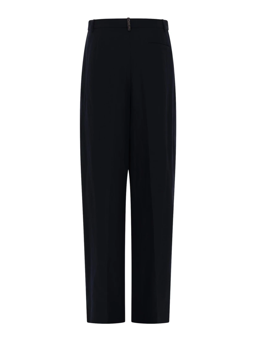 PANTALONE SARTORIALE IN MISTO LINO