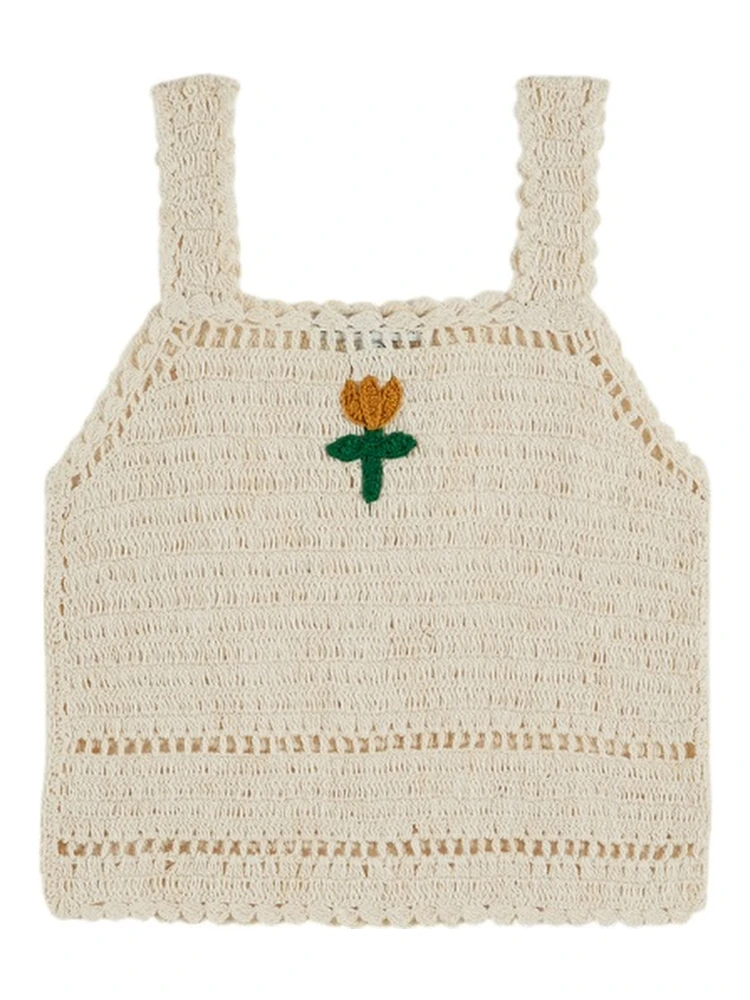 TOP CROCHET CON TULIPANO